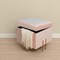 Fabulaxe Square Velvet Storage Ottoman with Rose Gold Legs